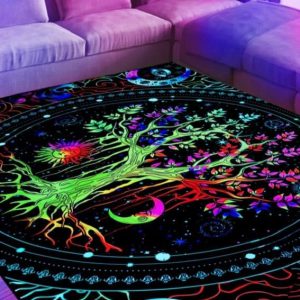 Dywan Drzewo Życia HOLAVIDA UV Neon Glow in Dark 180x120 Niepoślizgowy Dywan Drzewo Życia HOLAVIDA UV Neon Glow in Dark 180x120 Niepoślizgowy