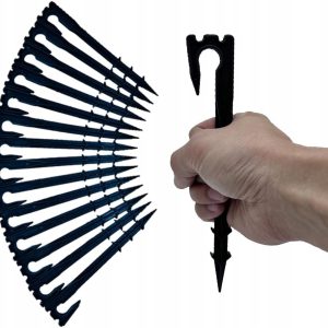 50szt Kołki do Agrowłókniny 20cm Mocujące Przeciw Kretom i Chwastom