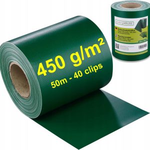 Taśma Maskująca PVC do Ogrodzeń Panelowych 50 m x 19 cm