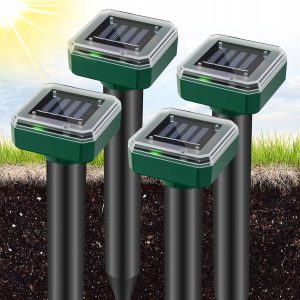 Odstraszacz Kretów Solarny Ultradźwiękowy Na Krety Gryzonie Węże 4 szt