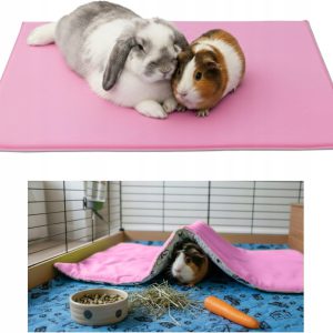 Polarowa Mata Plac Zabaw dla Świnek Morskich i Królików – Różowy 60x120 cm Polarowa Mata Plac Zabaw dla Świnek Morskich i Królików – Różowy 60x120 cm