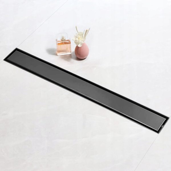 Odpływ Prysznicowy Podłogowy SaniteModar 120cm Czarny z Filtrami Odpływ Prysznicowy Podłogowy SaniteModar 120cm Czarny z Filtrami