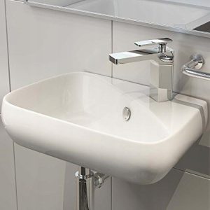 Mała Umywalka 45x28x13cm Biała Waschbecken24 Mała Umywalka 45x28x13cm Biała Waschbecken24