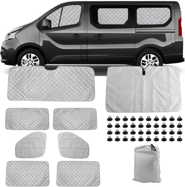 Osłony Przeciwsłoneczne Renault Trafic LWB 8 szt. 100% Zaciemnienie Osłony Przeciwsłoneczne Renault Trafic LWB 8 szt. 100% Zaciemnienie