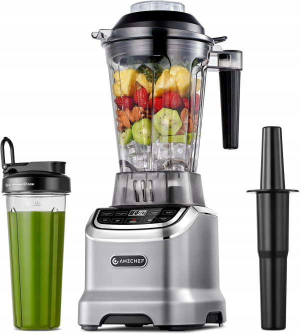 Blender 2w1 1850ml + 600ml Wysoka Wydajność AMZCHEF Blender 2w1 1850ml + 600ml Wysoka Wydajność AMZCHEF