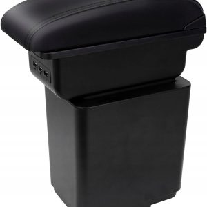 Podłokietnik 3x USB Czarne Szycie Podłokietnik 3x USB Czarne Szycie