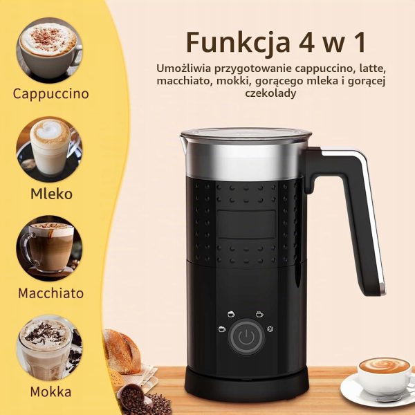 Spieniacz do Mleka 4w1 300ml Ciepła i Zimna Pianka Spieniacz do Mleka 4w1 300ml Ciepła i Zimna Pianka